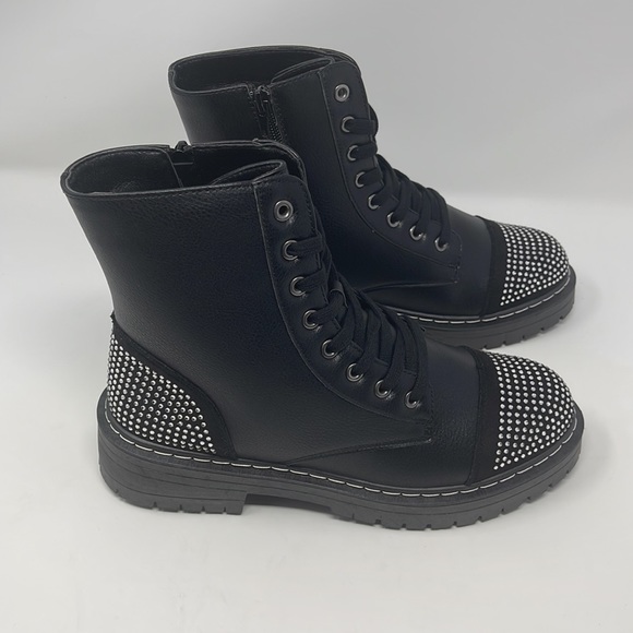 Sugar Kalina Studded Combat Ankle Boots - Picture 6 of 13